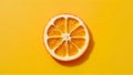 Sunny imagery orange slice evokes the warmth of sunlight Royalty Free Stock Photo