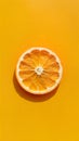 Sunny imagery orange slice evokes the warmth of sunlight Royalty Free Stock Photo