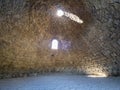 Sunny interior view of the huge oven of Ward Charcoal Ovens State Historic Park