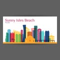 Sunny Isles Beach city architecture silhouette.