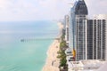 Sunny Isles Beach Miami. Ocean front residences. Royalty Free Stock Photo