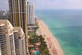 Sunny Isles Beach Miami. Ocean front residences. Royalty Free Stock Photo