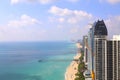 Sunny Isles Beach Miami. Ocean front residences. Royalty Free Stock Photo