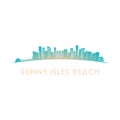 Sunny Isles Beach skyline silhouette.
