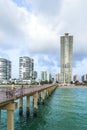 people at fishing Pier in Sunny Isles Beach , Florida