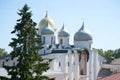 A sunny july day on the Hagia Sophia. Veliky Novgorod Royalty Free Stock Photo