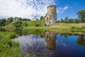 Sunny June day on the Pskova river. Pskov Royalty Free Stock Photo