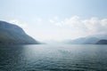 Sunny Lake Como landscape