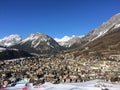 Sunny landscape in Bormio Royalty Free Stock Photo