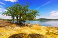 Sunny landscape with lake Royalty Free Stock Photo