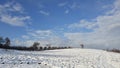 Sunny landscape snow land