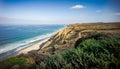 Landscape of Torrey Pines State Beach in San Diego, California Royalty Free Stock Photo