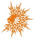 Sunny lion head symbol