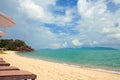 Sunny Maenam beach of Koh Samui, Thailand Royalty Free Stock Photo