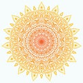 Sunny mandala isolated on white background