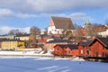 Sunny March day in the old Porvoo. Finland