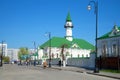 Sunny May Day at the Al-Mardjani Mosque. Kazan Royalty Free Stock Photo