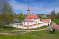 Sunny May day at the Priory Palace. Gatchina Royalty Free Stock Photo
