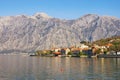 Sunny Mediterranean landscape. Montenegro, Bay of Kotor Royalty Free Stock Photo