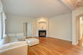 Sunny Modern Living Room with White Sectional