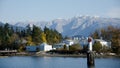 Sunny morning in harbor near Stanley park Royalty Free Stock Photo