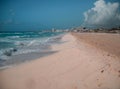 Sunny morning in a beach in Cancun