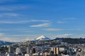 A clear morning in Quito, allows to observe the Cotopaxi Volcano