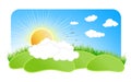 Sunny nature design element Royalty Free Stock Photo