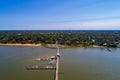 Sunny October day at the Fairhope Municipal Pier on Mobile Bay