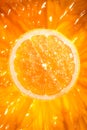 Sunny Orange grapefruit Cross Section Royalty Free Stock Photo