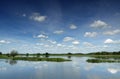 Sunny panorama with river