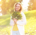 Sunny photo happy cute girl