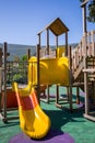 Sunny Playtime: Colorful Children& x27;s Playground in Portonovi Royalty Free Stock Photo