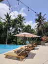 sunny and pool in Bali hidden gem Royalty Free Stock Photo