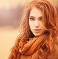 Sunny portrait of beautiful young woman Royalty Free Stock Photo