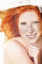 Sunny portrait if redhead Royalty Free Stock Photo