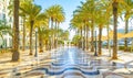 Sunny promenade in Alicante, Spain Royalty Free Stock Photo