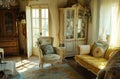 Sunny Provencal-style room Royalty Free Stock Photo