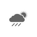 Sunny, rainy weather icon. Element of weather sign icon