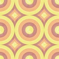 Sunny retro pattern (circle) Royalty Free Stock Photo