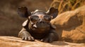 Sunny Safari: A Baby Rhinoceros Rocks Sunglasses in Style