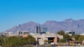 Sunny scene cityscape from the highway 10