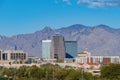 Sunny scene cityscape from the highway 10