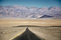 Sunny scenery of the Artist Drive in Death Valley National Park, California - USA Royalty Free Stock Photo