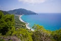 Sunny scenery near Agios Gordios, Corfu island, Greece