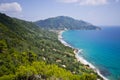 Sunny scenery near Agios Gordios, Corfu island, Greece