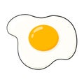 Fried egg illustration isolated on white background Royalty Free Stock Photo