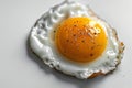 Sunny side up egg, top view isolated on a white background with a clipping path. Royalty Free Stock Photo