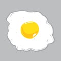 Sunny Side Up Egg Vector Illustration Royalty Free Stock Photo