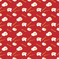 Sunny side up eggs and bacon breakfast. vector seamless pattern